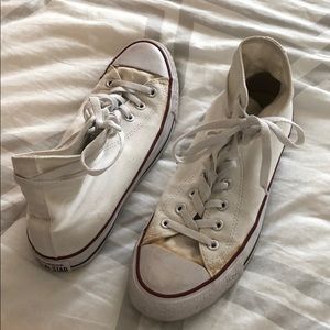 Converse White high tops Size 10